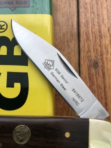 Puma SGB Knife: Puma SGB Senior Twin Blade Knife with Jacaranda Handle