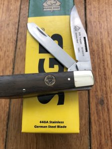 Puma SGB Knife: Puma SGB Trapper Twin Blade Knife with Jacaranda Handle