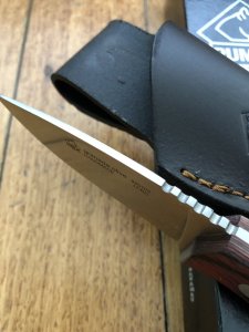 Puma Knife: Puma IP Granada Olive Hunting Knife with Brown Leather Sheath