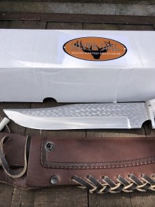 Silver Stag Tool Steel Series Big Bowie Stag Antler Handle