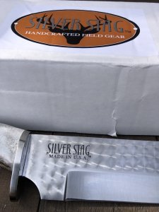Silver Stag Tool Steel Series Big Bowie Stag Antler Handle