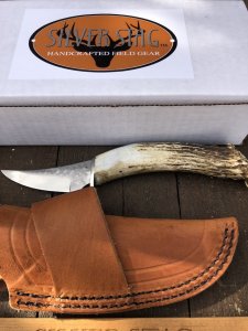 Silver Stag Tool Steel Series Gamer Skinner Stag Antler Handle