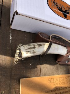 Silver Stag Tool Steel Series Skinner Stag Antler Handle