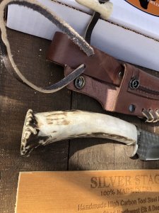 Silver Stag Tool Steel Series Skinner Stag Antler Handle
