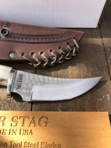 Silver Stag Tool Steel Series Skinner Stag Antler Handle