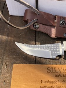 Silver Stag Tool Steel Series Skinner Stag Antler Handle