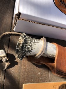 Silver Stag Crown Series Field Pro Knife with Stag Antler Handle
