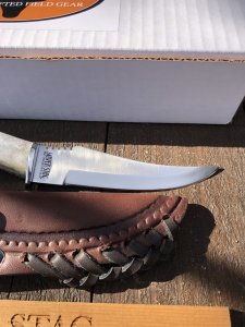 Silver Stag Crown Series Deer Skinner Knife with Stag Antler Handle