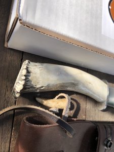 Silver Stag Crown Series Deep Valley Knife with Stag Antler Handle