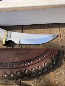 Silver Stag Crown Series Mountain Edge Knife with Stag Antler Handle