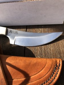 Silver Stag Slab Series Smith Slab Skinner Stag Antler Handle