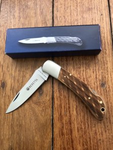 P.Beretta Chequered Folding Lock Knife