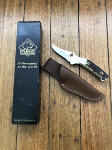 Puma Knife: Puma Buddy 'Laser Cutout' with Stag Handle and original Box