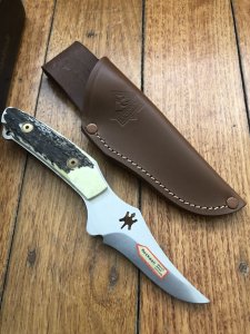 Puma Knife: Puma Buddy 'Laser Cutout' with Stag Handle and original Box