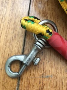 Long Dog Lead: Professional 10 metre Dog Trainer Yellow/Green/Black Checkered Fleck Lead