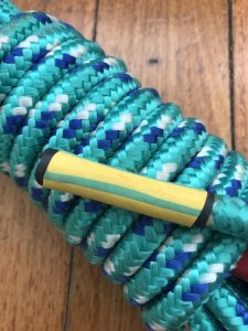 Long Dog Lead: Professional 10 metre Dog Trainer Turq/Blue/White Checkered Fleck Lead