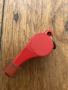 Whistle: Roys Commander Red Whistle with Pea