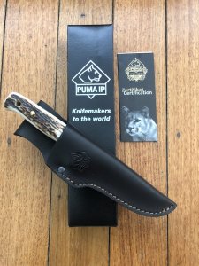 Puma Knife: Puma IP Wildmeister Knife with Stag Antler and  Micarta Handle