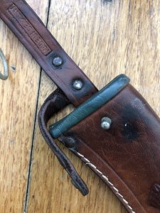Puma Knife Sheath: Puma Pre 1964 Original White Hunter Knife Leather Sheath