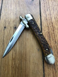 Puma Knife: Puma Vintage 1985 Large Medici Lock back Knife with Stag Handle