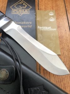 Puma Knife: Puma Original White Hunter II Knife in original Black sheath and Box