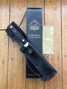 Puma Knife: Puma Original White Hunter II Knife in original Black sheath and Box
