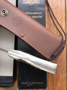 Puma Knife: Puma Rare Original 2002 New Hunter Model 118375 in original sheath and box.