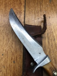 Puma Knife: Puma Vintage 1970 Skinner Handmade Knife with Stag Antler Handle