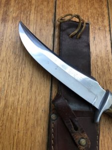 Puma Knife: Puma Vintage Pre-64 Skinner Handmade Knife with Stag Antler Handle