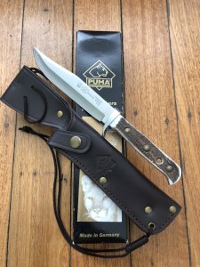 Puma Knife: Puma New 2007 Bowie Handmade Knife with Stag Antler Handle