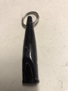 Whistle: Buffalo Horn Whistle with Metal Ring