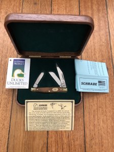 Schrade Ducks Unlimited USA-Made Special Edition Stockman knife in Wooden Gift Box