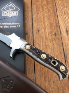 Puma Knife: Puma Current German Model White Hunter with Stag Handle 116375