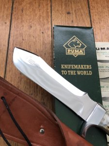 Puma Knife: Puma Original 1996 White Hunter II 116374 in original Box sheath & Paperwork