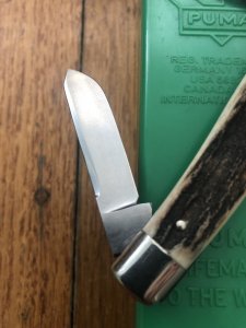 Puma Knife: Puma Rare Original 1978 Boxed 675 Stock Knife with Stag Antler Handle