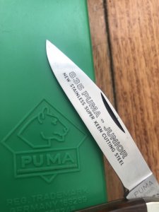 Puma Model 835 Junior 1983 Folding Lock Knife in original box Serial Number 39382 No1