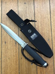 SOG Vintage Original Desert Commando Dagger by SEKI Japan with Cordura Sheath