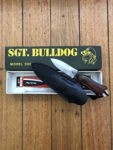 SGT.BULLDOG Model 500 Double Edged Double Knife with original sheath