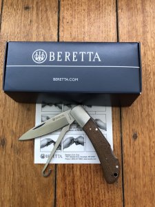 P.Beretta NYALA Folding Lock Knife with Bird Hunting Gut Hook Blade
