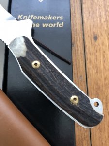 Puma Knife: Puma Rare Original 2001 Dark Stag New Hunter Model 118375 in original sheath and box.