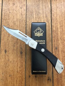 Puma Knife: PUMA 2012 Sergeant Folding Lock Knife With Black Handle.