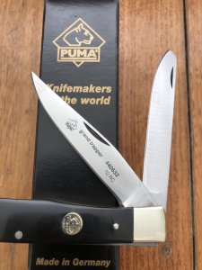 Puma Knife: Puma 2010 Trapper Lockback Knife with Black Buffalo Handle & Box