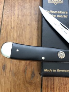 Puma Knife: Puma 2010 Trapper Lockback Knife with Black Buffalo Handle & Box