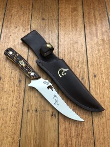 Schrade Knife: USA-made Schrade Ducks Unlimited Mirror Finish Knife