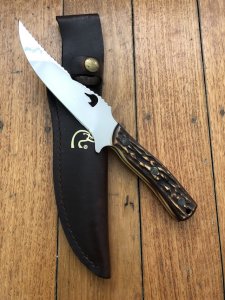 Schrade Knife: USA-made Schrade Ducks Unlimited Mirror Finish Knife