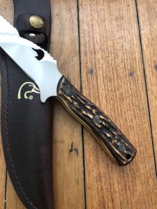 Schrade Knife: USA-made Schrade Ducks Unlimited Mirror Finish Knife