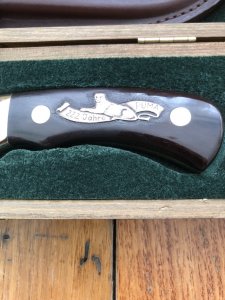 Puma Knife: Puma Rarity Original 1769-1991 4 Star Fixed Blade COPPER Silberlöwe Knife with Grenadill Handle in Original Box