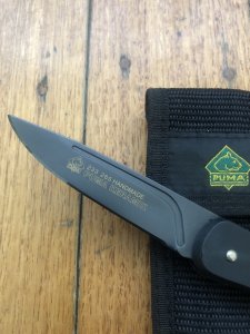 Puma Knife: Puma Rare 233265 KERAMIC Model Lock back Knife with Black ABS Handle 1995