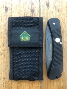 Puma Knife: Puma Rare 233265 KERAMIC Model Lock back Knife with Black ABS Handle 1995