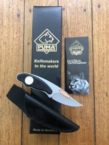 Puma Knife: Puma Python Fixed Blade Knife with Black ABS Handle
